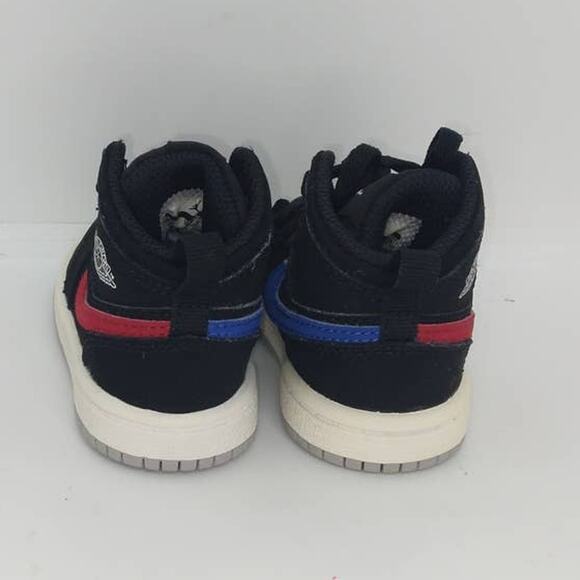 Nike Air Jordan 1 Mid Retro Swoosh Toddler's Pre-owned Sneakers - sz. 4C - Picture 3 of 4